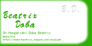 beatrix doba business card